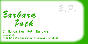 barbara poth business card